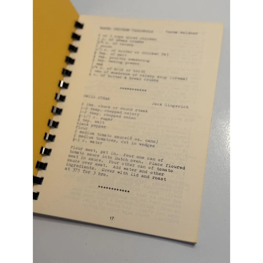 VTG Good Shepherd Diamond Jubilee Cookbook 1922-1982 Tan Spiral Bound Recipes‎